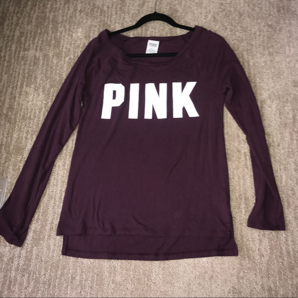 VS PINK dark purple long sleeve shirt